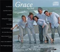 Grace Alone album back cover - family beach photo